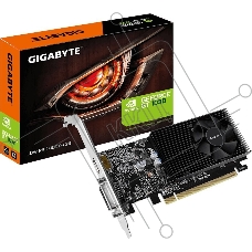 Видеокарта Gigabyte GV-N1030D4-2GL NVidia GeForce GT 1030, 2Gb DDR4/64-bit, PCI-Ex16 3.0, DVI-Dx1, HDMI2.0bx1, LP, 2-slot cooler, Retail