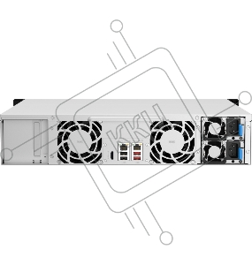 Сетевое хранилище SMB QNAP TS-1264U-RP-4G NAS 12 HDD trays, rackmount 2U, 2 PSU. 4-core Intel Celeron N5105/N5095 2.0-2.9 GHz, 4 GB RAM (1x4 GB) up to 16 GB (2x8GB), 2x2.5 Gigabit Ethernet, 2xUSB 3.2 Gen 2 (10Gbps). 2xUSB 2.0., 1xHDMI . PCIe Gen 3 x2 , W/