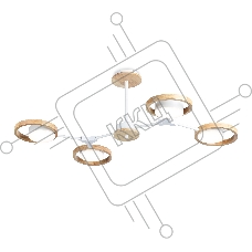 Подвесной светодиодный светильник Ambrella light FL51609/4 WH/LW белый/светлое дерево 3000K/4200K/6400K 28W 825*530*285 (Без ПДУ)