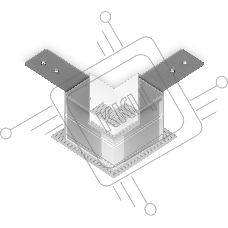 GL1039 WH белый коннектор угловой для встраиваемого магнитного шинопровода Magnetic 220V 80*80*47