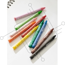 Восковые мелки Deli EC20820 Colorun 24 цвета, картонная коробка с европодвесом