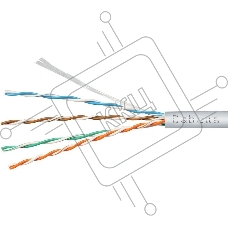 Кабель информационный Cabeus UTP-4P-Cat.5e-SOLID-LSZH-WH-100 кат.5E U/UTP 4 пары LSZH внутренний 100м белый