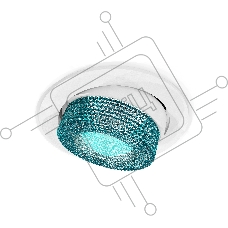 Комплект встраиваемого поворотного светильника Ambrella light XC7651063 SWH/BL белый песок/голубой MR16 GU5.3 (C7651, N7194)