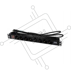Блок розеток 19 (8шт)PDU с LED выкл.алюм.профиль 1U шнур 2м вилка DIN49440 (нем.станд.) | PH12-8D1 | ITK