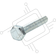 Болт шестигранный KRANZ DIN 933, 8х50, короб (20 шт./уп.)