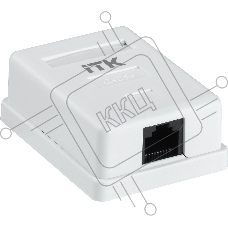 Розетка ITK (CS2-1C5EF-12-G) настенная 49.2x62.5x25.2мм крышка RJ45 пластик белый