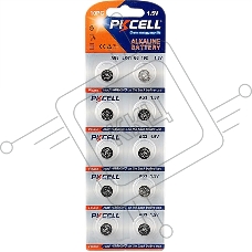 Щелочной/алкалиновый элемент питания PKCELL AG3-10B тип - LR41(AG3) 10 шт в блистере
