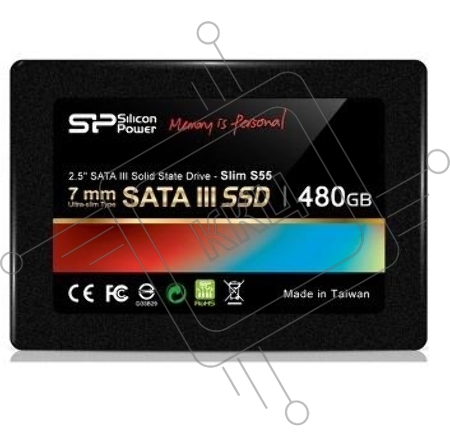 SSD накопитель Silicon Power SSD 480Gb S55 SP480GBSS3S55S25 {SATA3.0, 7mm}
