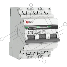 Автоматический выключатель EKF mcb4763-3-16C-pro 3P 16А (C) 4,5kA ВА 47-63 EKF PROxima