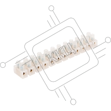 Клеммная колодка винтовая KВ-25 (10-25 мм²), ток 60 A, полиэтилен белый, индивидуальная упаковка, 1 шт. (ЗВИ) Rexant
