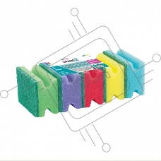 Губки для посуды профильные, 87x65x40 мм, 5 шт., Home  Palisad