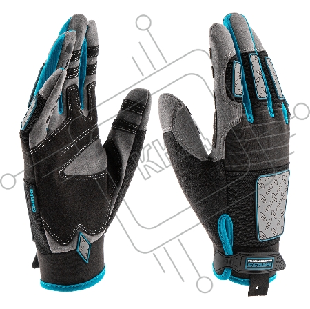 Перчатки универсальные, усиленные, с защитными накладками, DELUXE, размер XL (10)// Gross