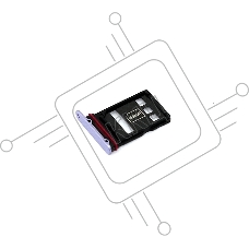 Лоток для SIM-карты Huawei Mate 30 Pro / V30 серебристый