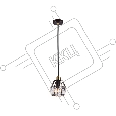 Светильник Ambrella light TR5875 DCF/SB темный кофе/бронза E14 max 40W D150*650