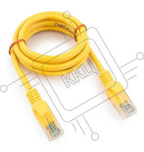 Патч-корд UTP Cablexpert кат.5e, 1м, литой, многожильный (желтый)