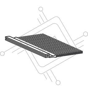 Щеточные вводы для отверстий в крыше (если не предусмотрены стандартной комплектацией шкафа) (комплект)