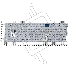 Клавиатура для ноутбука Asus X756 белый без рамки (горизонтальный Enter)