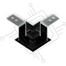 GL1040 BK черный коннектор угловой для встраиваемого шинопровода Magnetic 220V 80*80*47