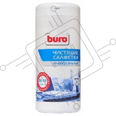 Салфетки Buro BU-Tmix универсальные туба 65шт влажных + 65шт сухих