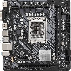 Материнская плата ASRock H610M-HDV, LGA 1700, Intel H610, 2xDDR4, 4xSATA, 1xPCIe 4.0 x16, 1xPCIe x1, 1xHDMI, 1xDP, 1xVGA, 1x 1Gb LAN, 2xUSB-A 3.2 Gen 1, 4xUSB-A 2.0, 3x3.5 мм, 7.1, mATX
