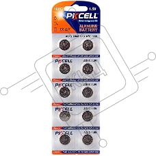 Щелочной/алкалиновый элемент питания PKCELL AG13-10B тип - LR44(AG10) 10 шт в блистере