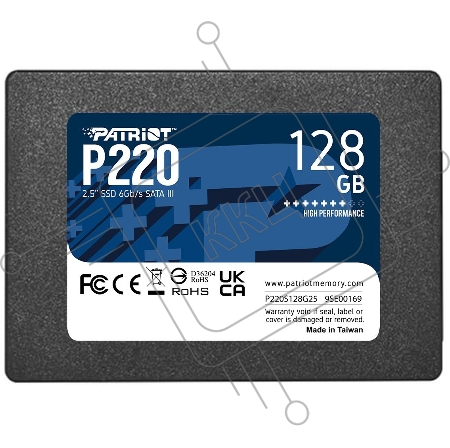 Накопитель SSD Patriot P220 128GB, SATA 2.5