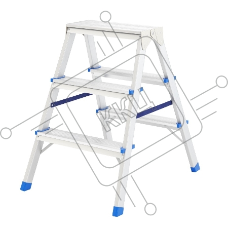Стремянка СИБРТЕХ 97923 двусторонняя 3ст алюминиевая