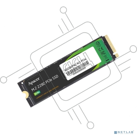 Накопитель Apacer SSD AS2280P4U 2TB M.2 2280 PCIe Gen3x4, R3500/W3000 Mb/s, 3D NAND, MTBF 1.8M, NVMe, 1300TBW, Retail, 5 years (AP2TBAS2280P4U-1)