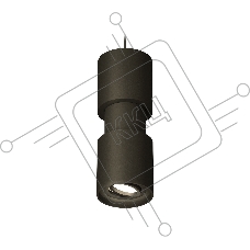 Светильник Ambrella Light XP7723030 SBK/PBK черный песок/черный полированный MR16 GU5.3