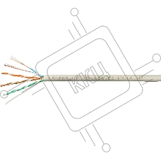 Кабель Cabeus UTP-4P-Cat.5e-PATCH-GY Кабель витая пара UTP (U/UTP), категория 5e, 4 пары, 7x0.20мм (24 AWG), многожильный (patсh), серый (305 м)