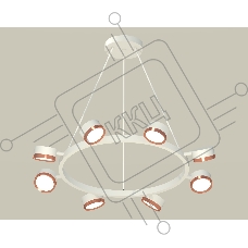 Светильник Ambrella light XB9195153/8 SWH/PPG белый песок/золото розовое полированное GX53 (C9195, N8126)