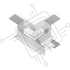 GL1041 WH белый коннектор T-образный для встраиваемого шинопровода Magnetic 220V 110*80*47