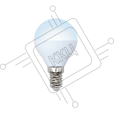 Лампа светодиодная VOLPE LED-G45-6W/NW/E14/FR/O  6Вт Е14 G45