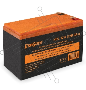 Батарея ExeGate EX285659RUS HRL 12-9 (12V 9Ah 1234W, клеммы F2)