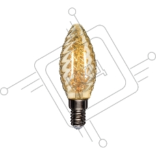 Лампа светодиодная филаментная REXANT Витая свеча LCW35 9.5 Вт 950 Лм 2400K E14 золотистая колба