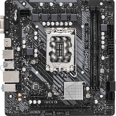 Материнская плата ASRock H610M-HVS, LGA 1700, Intel H610, 2xDDR4, 4xSATA, 1xPCI-E 4.0 x16, 1xPCI-E x1, 1xHDMI, 1xVGA, 1x 1Gb LAN, 2xUSB-A 3.2 Gen 1, 4xUSB 2.0, 3x3.5 мм, 7.1, Micro-ATX