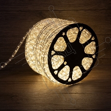 Дюралайт LED, эффект мерцания (2W) - ТЕПЛЫЙ БЕЛЫЙ, 36 LED/м, бухта 100м