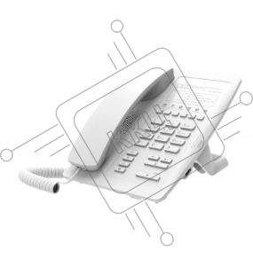 Гостиничный IP телефон Fanvil  белый, 2 порта 10/100 Мбит, PoE, сменные панели логотипов, без дисплея,без б/п