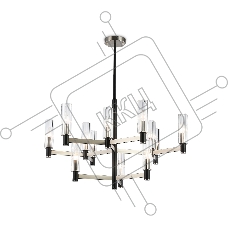 Люстра Ambrella light LH55505/12 SN/BK/CL сатин никель/черный/прозрачный E14*12 max 40W D860*905