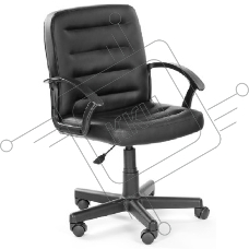 Кресло компьютерное OLSS Чип 192 Ультра черный экокожа Крестовина 
