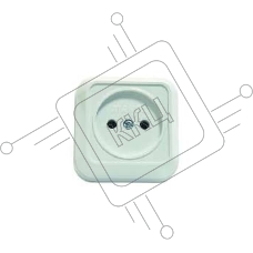 Розетка 1-м ОП 16А IP20 без заземл. квадратная бел. Makel 45102