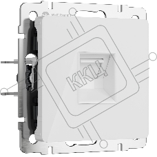 Розетка Ethernet RJ-45 (белый акрил)