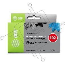 Картридж струйный Cactus CS-PFI102C синий (130мл) для Canon IP iPF500/iPF600/iPF700/ MFP M40/iPF765/LP17/LP24