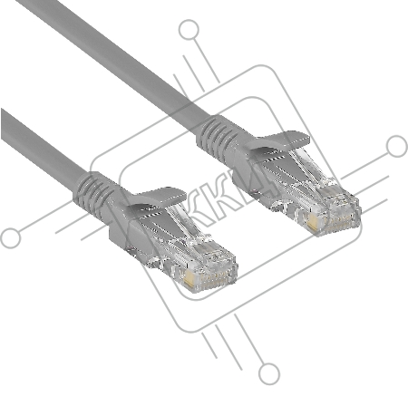 Патч-корд Exegate UTP-RJ45-RJ45-C6-1M-GY, UTP, cat.6, 1м, серый