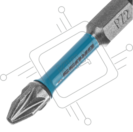 Набор бит торсионных PZ2x50 мм, для ударных шуруповертов, 2 шт.// Gross