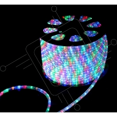 Шнур светодиодный Дюралайт чейзинг круглый 13мм 30LED/м мульти 2Вт/м 220В IP54 (уп.100м) NEON-NIGHT 121-329-6