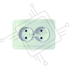 Розетка 2-м СП Mimoza 16А IP20 без заземл. бел./бел. Makel 12017