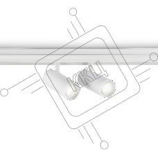 Светильник трековый светодиодный GL3901/2 WH белый LED 20W 4200К 48V 24° 180*45*182