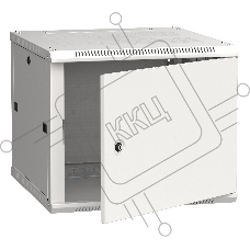 Шкаф коммутационный ITK (LWR3-09U66-MF) 9U 600x600мм пер.дв.металл 2 бок.пан. 90кг серый 200град. 600мм сталь
