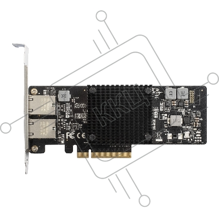 Сетевой адаптер ExeGate EXE-X550-T2 (PCI-E x8 v3.0, порты 2xRJ45 (медные), 10Gb/s (10/5/2.5/1Gb/s, 100Mb/s), Server NIC Intel Chipset X550)